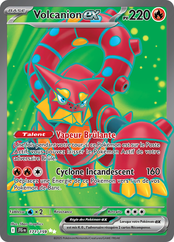 Carte Pokémon Volcanion-ex 171/159 Ultra Rare Aventures Ensemble