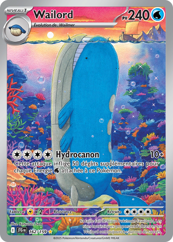 Carte Pokémon Wailord 162/159 AR Aventures Ensemble
