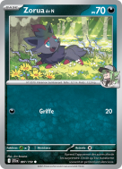 Carte Pokémon Zorua de N 097/159 Commune Aventures Ensemble