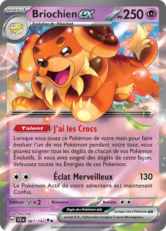 Carte Pokémon Briochien-ex 067/142 Double rare Couronne Stellaire