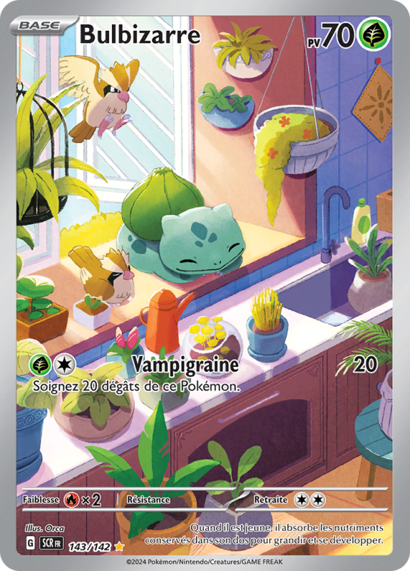 Carte Pokémon Bulbizarre 143/142 AR Couronne Stellaire