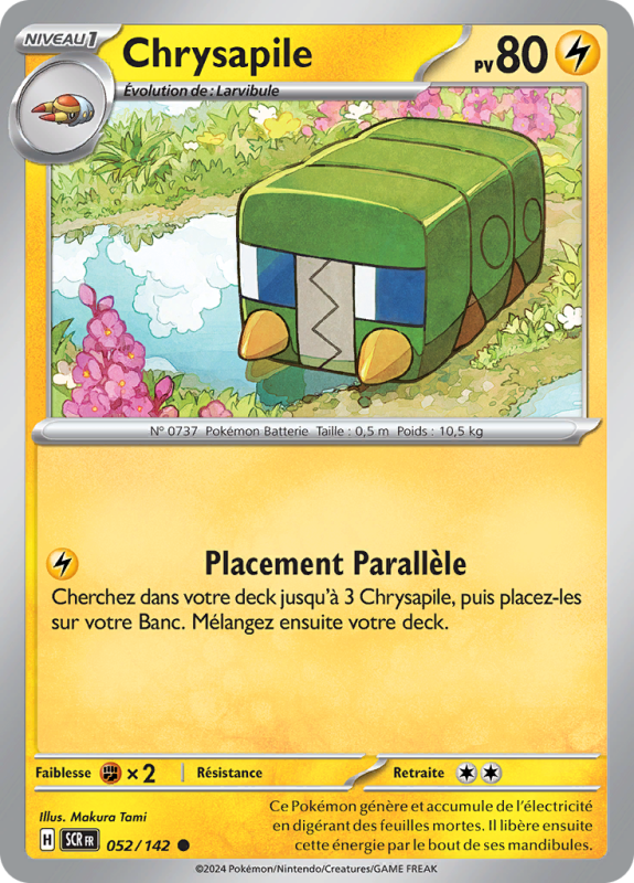 Carte Pokémon Chrysapile 052/142 Commune Couronne Stellaire