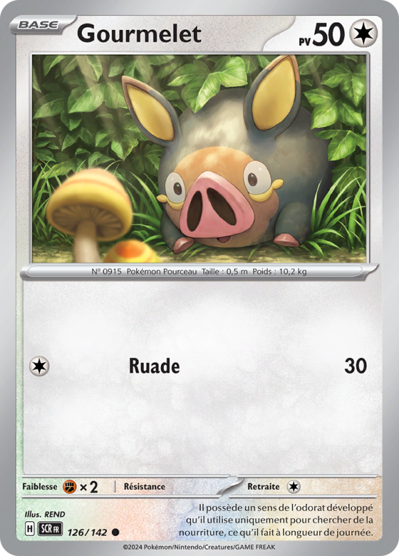 Carte Pokémon Gourmelet 126/142 Commune Couronne Stellaire
