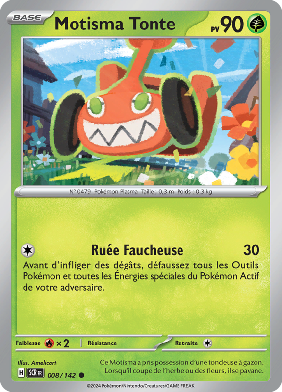 Carte Pokémon Motisma Tonte 008/142 Commune Couronne Stellaire