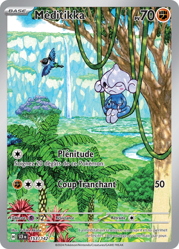 Carte Pokémon Méditikka 153/142 AR Couronne Stellaire