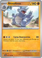 Carte Pokémon Rhinoféros 075/142 Commune Couronne Stellaire
