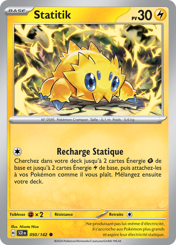 Carte Pokémon Statitik 050/142 Commune Couronne Stellaire