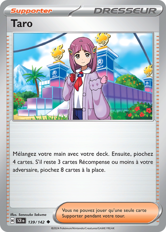 Carte Pokémon Taro 139/142 Peu commune Couronne Stellaire