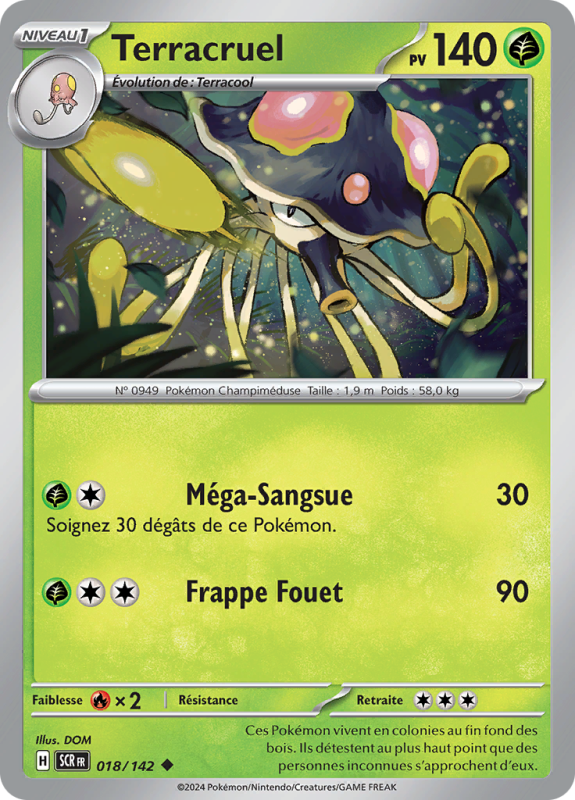 Carte Pokémon Terracruel 018/142 Peu commune Couronne Stellaire