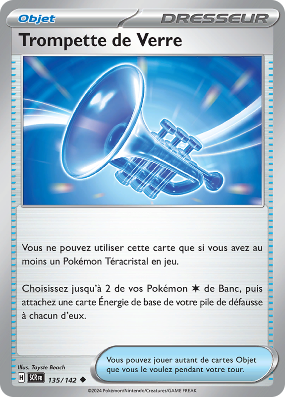 Carte Pokémon Trompette de Verre 135/142 Peu commune Couronne Stellaire