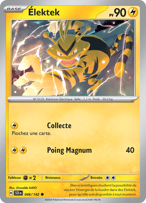Carte Pokémon Élektek 046/142 Commune Couronne Stellaire