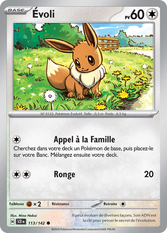 Carte Pokémon Évoli 113/142 Commune Couronne Stellaire