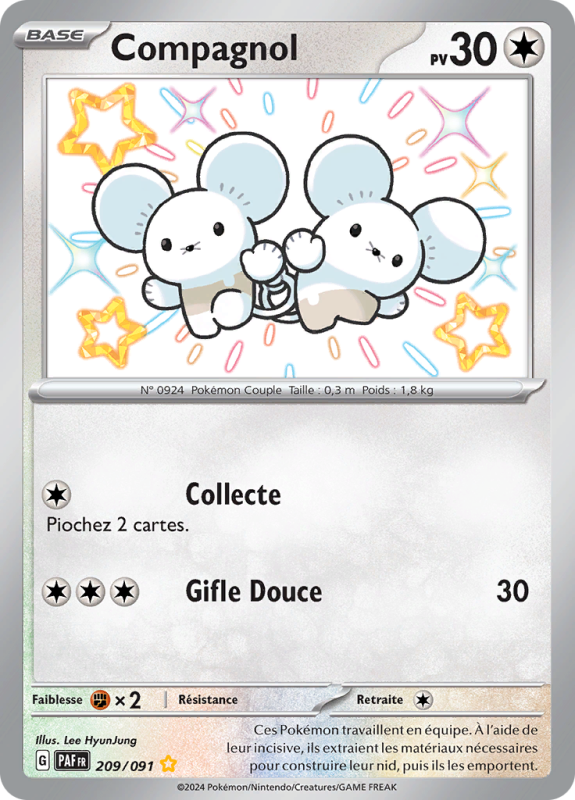 Carte Pokémon Compagnol 209/091 Shiny Destinées de Paldea
