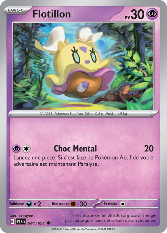 Carte Pokémon Flotillon 041/091 Commune Destinées de Paldea