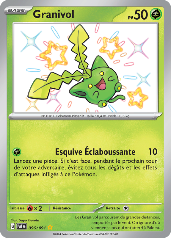 Carte Pokémon Granivol 096/091 Shiny Destinées de Paldea