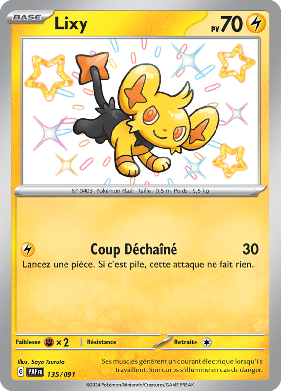 Carte Pokémon Lixy 135/091 Shiny Destinées de Paldea