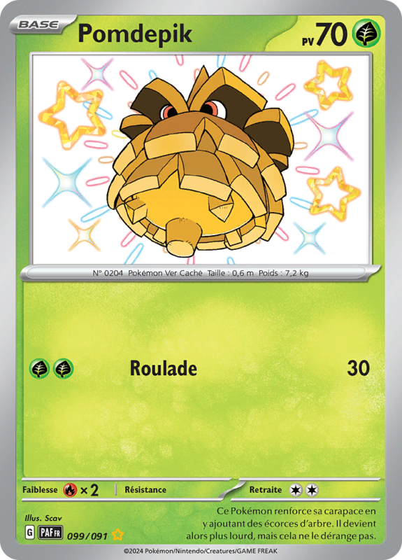 Carte Pokémon Pomdepik 099/091 Shiny Destinées de Paldea