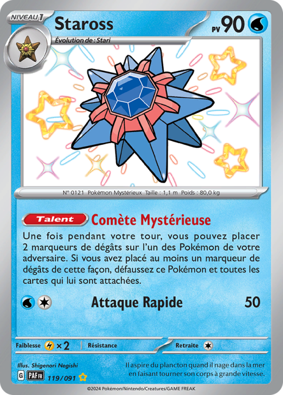 Carte Pokémon Staross 119/091 Shiny Destinées de Paldea