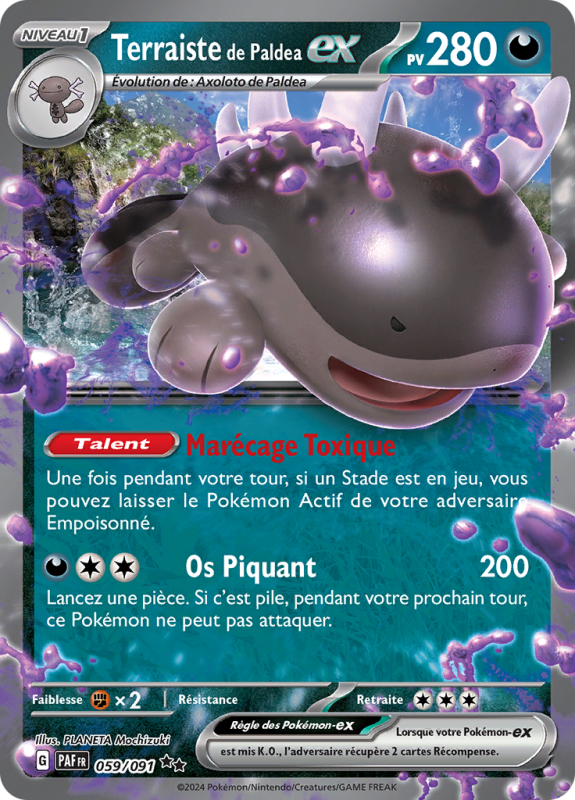 Carte Pokémon Terraiste de Paldea-ex 059/091 Double rare Destinées de Paldea
