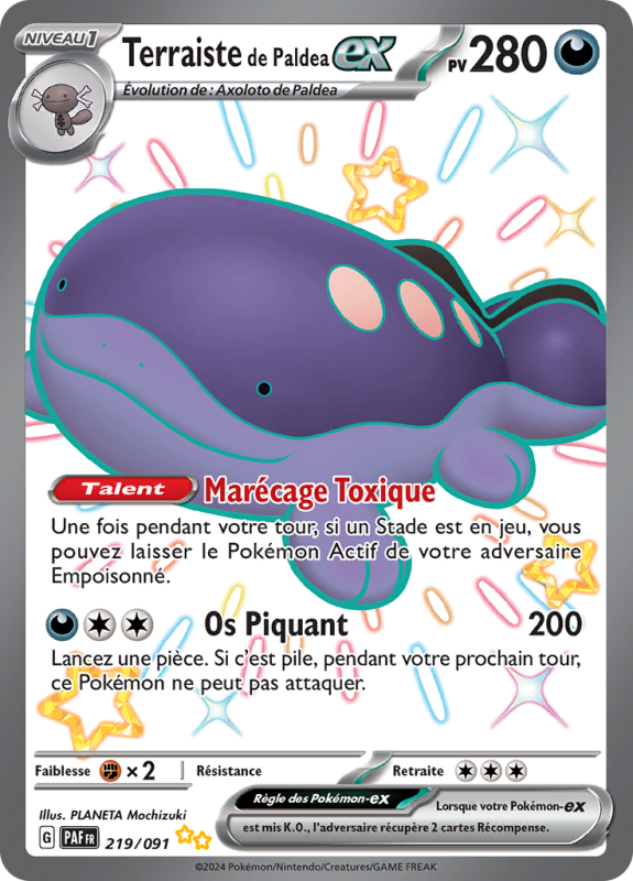 Carte Pokémon Terraiste de Paldea-ex 219/091 Ultra Rare Destinées de Paldea