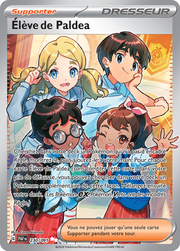 Carte Pokémon Élève de Paldea 230/091 Ultra Rare Destinées de Paldea