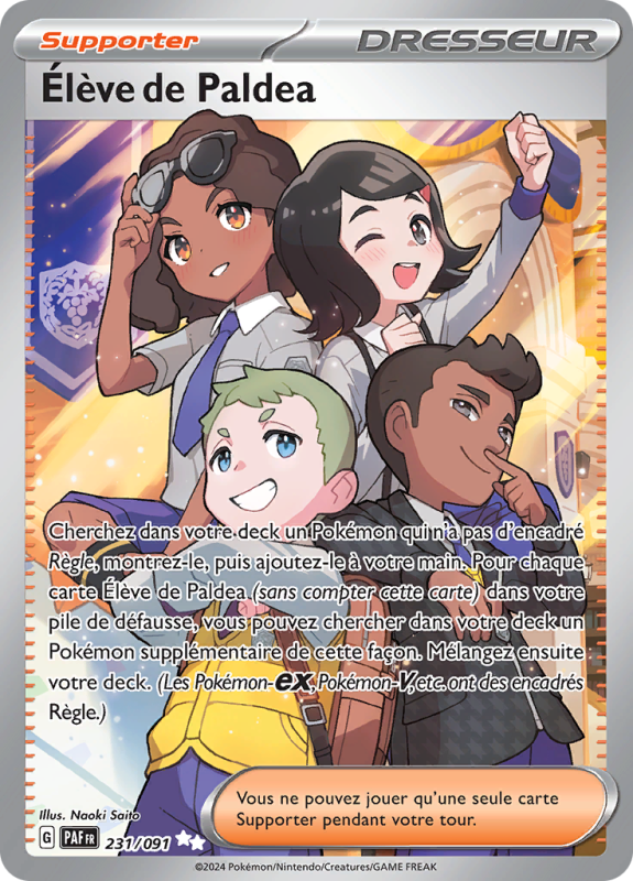 Carte Pokémon Élève de Paldea 231/091 Ultra Rare Destinées de Paldea