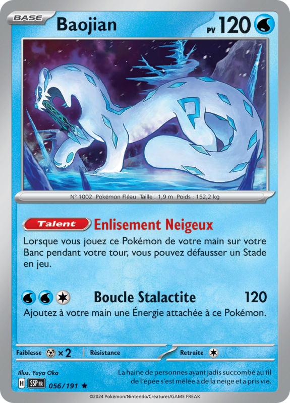 Carte Pokémon Baojian 056/191 Holographique Étincelles Déferlantes