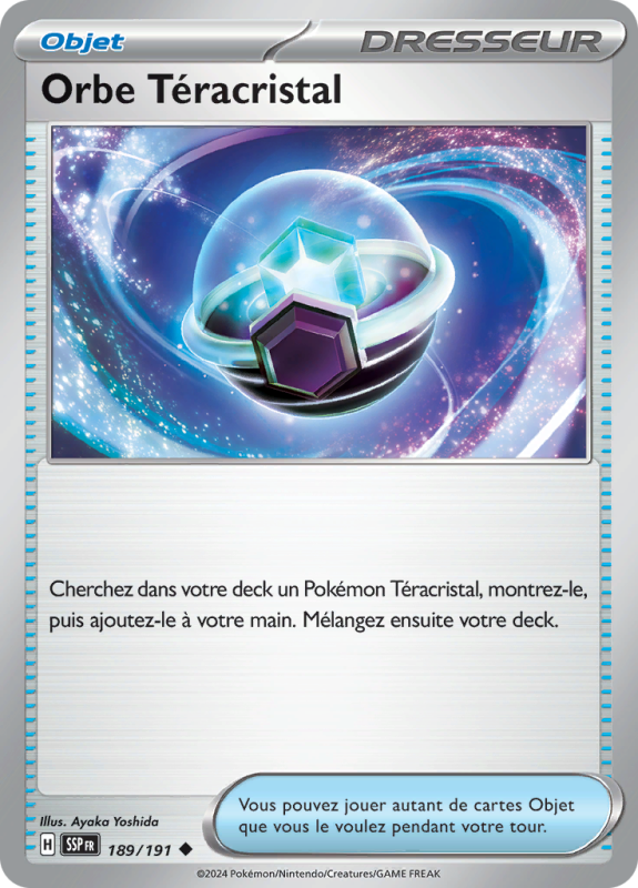 Carte Pokémon Orbe Téracristal 189/191 Peu commune Étincelles Déferlantes