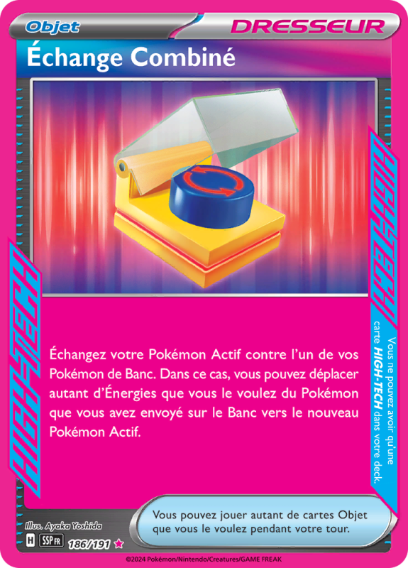 Carte Pokémon Échange Combiné 186/191 HIGH-TECH Étincelles Déferlantes