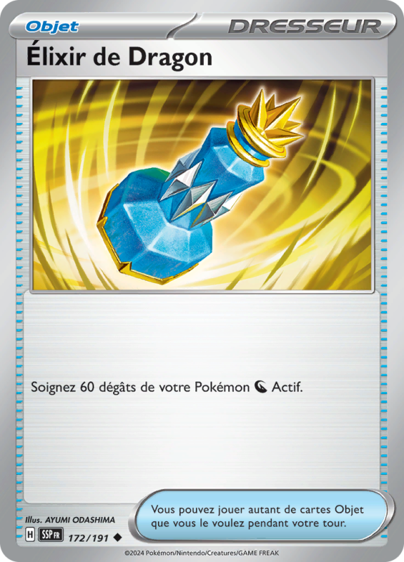 Carte Pokémon Élixir de Dragon 172/191 Peu commune Étincelles Déferlantes