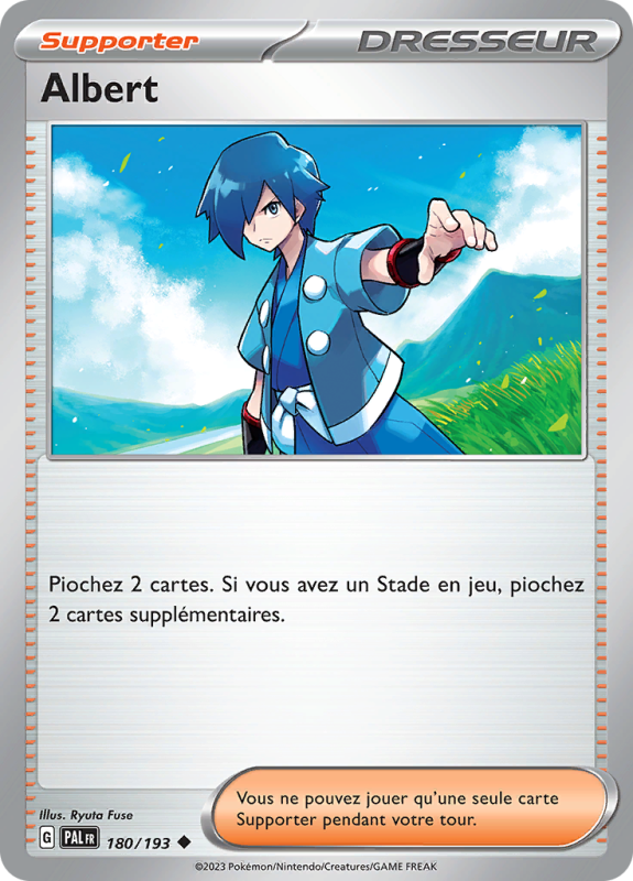 Carte Pokémon Albert 180/193 Peu commune Évolutions à Paldea
