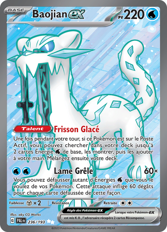 Carte Pokémon Baojian-ex 236/193 Ultra Rare Évolutions à Paldea