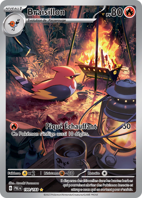 Carte Pokémon Braisillon 199/193 AR Évolutions à Paldea
