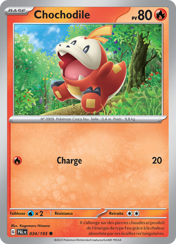 Carte Pokémon Chochodile 034/193 Commune Évolutions à Paldea