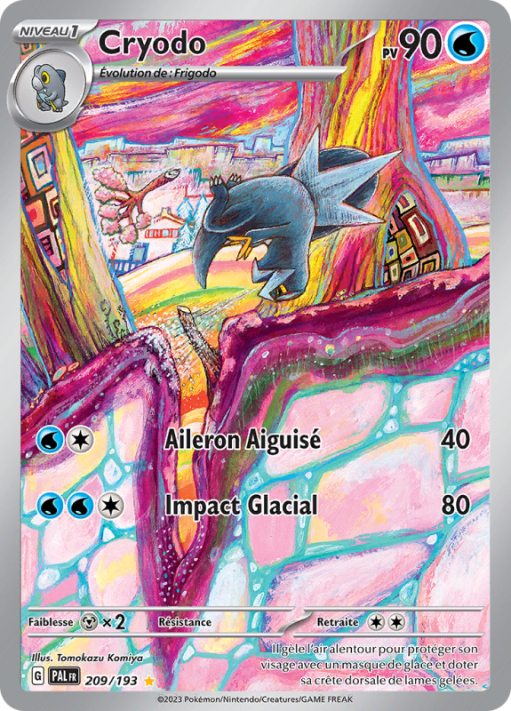 Carte Pokémon Cryodo 209/193 AR Évolutions à Paldea