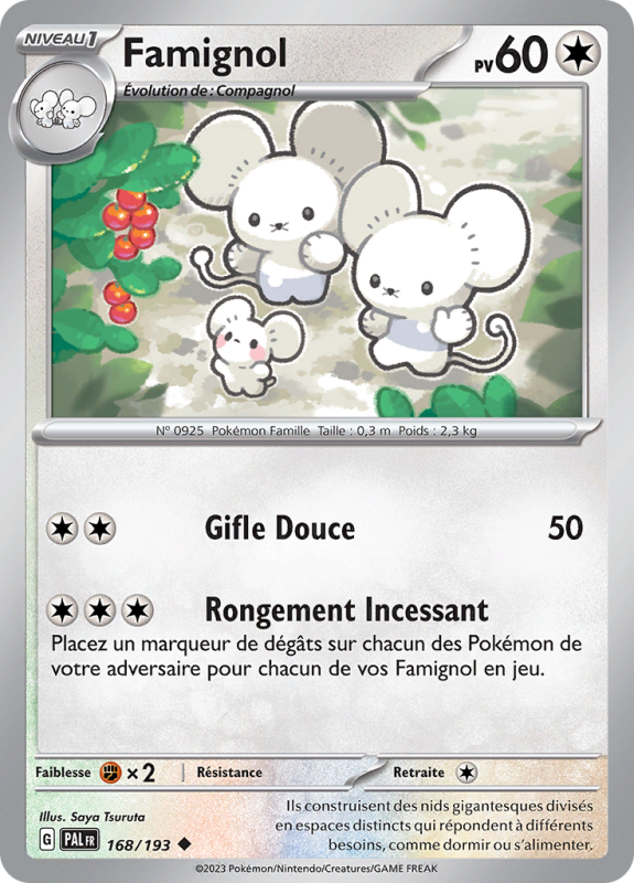 Carte Pokémon Famignol 168/193 Commune Évolutions à Paldea