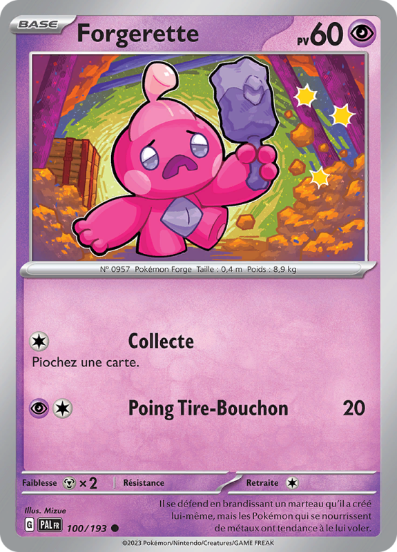 Carte Pokémon Forgerette 100/193 Commune Évolutions à Paldea