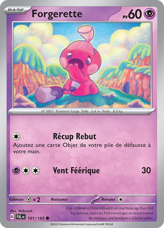 Carte Pokémon Forgerette 101/193 Commune Évolutions à Paldea