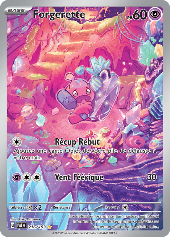 Carte Pokémon Forgerette 216/193 AR Évolutions à Paldea