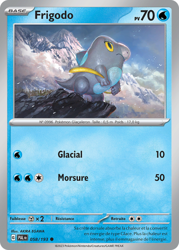Carte Pokémon Frigodo 058/193 Commune Évolutions à Paldea