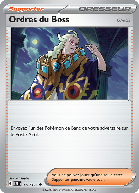 Carte Pokémon Ordres du Boss 172/193 Holographique Évolutions à Paldea