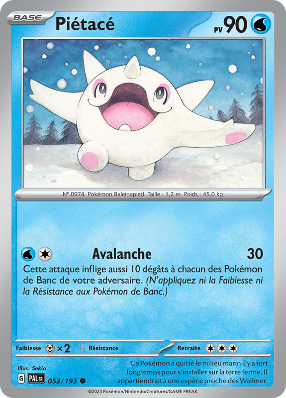 Carte Pokémon Piétacé 053/193 Commune Évolutions à Paldea