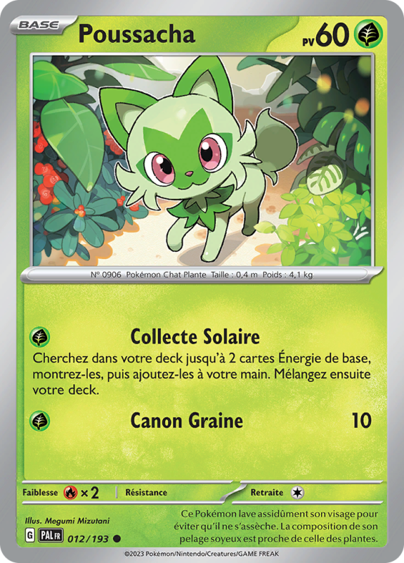 Carte Pokémon Poussacha 012/193 Commune Évolutions à Paldea