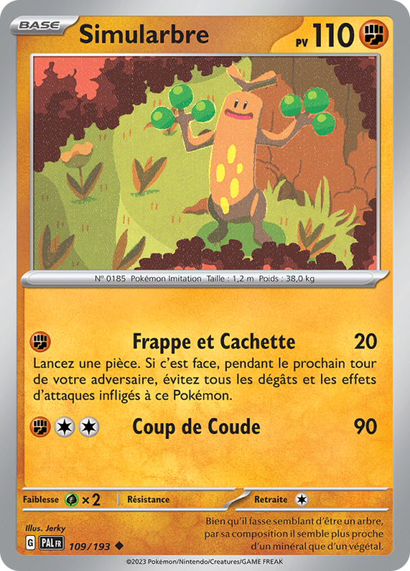 Carte Pokémon Simularbre 109/193 Peu commune Évolutions à Paldea