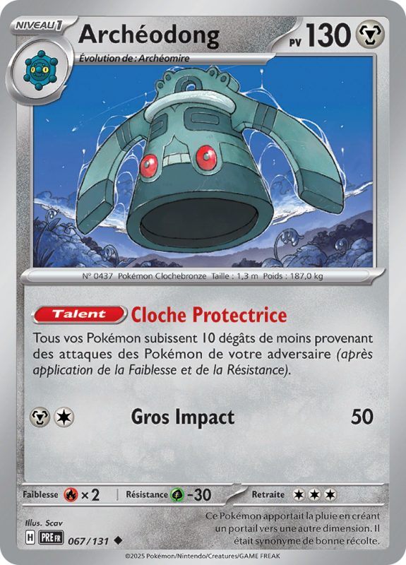Carte Pokémon Archéodong 067/131 Peu commune Évolutions Prismatiques