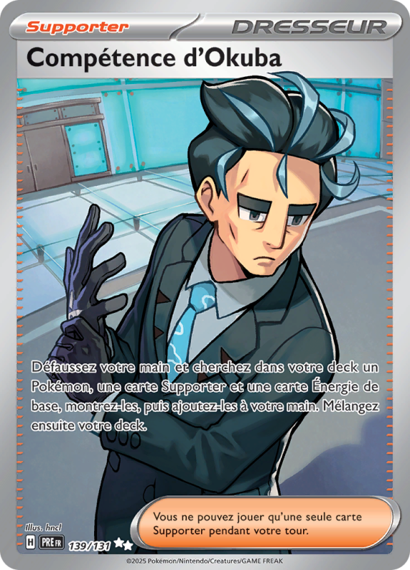 Carte Pokémon Compétence d'Okuba 139/131 Ultra Rare Évolutions Prismatiques