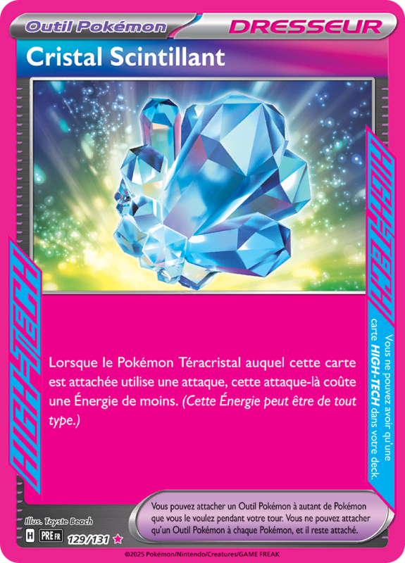 Carte Pokémon Cristal Scintillant 129/131 HIGH-TECH Évolutions Prismatiques