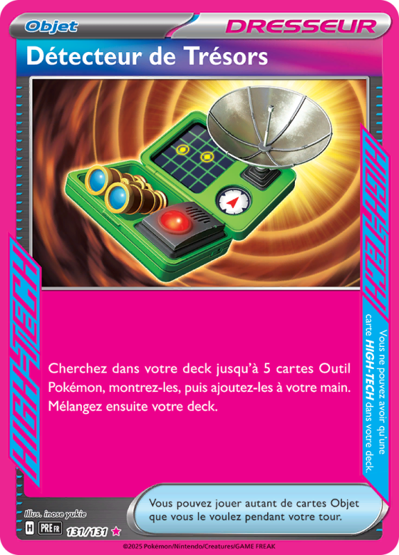 Carte Pokémon Détecteur de Trésors 131/131 HIGH-TECH Évolutions Prismatiques