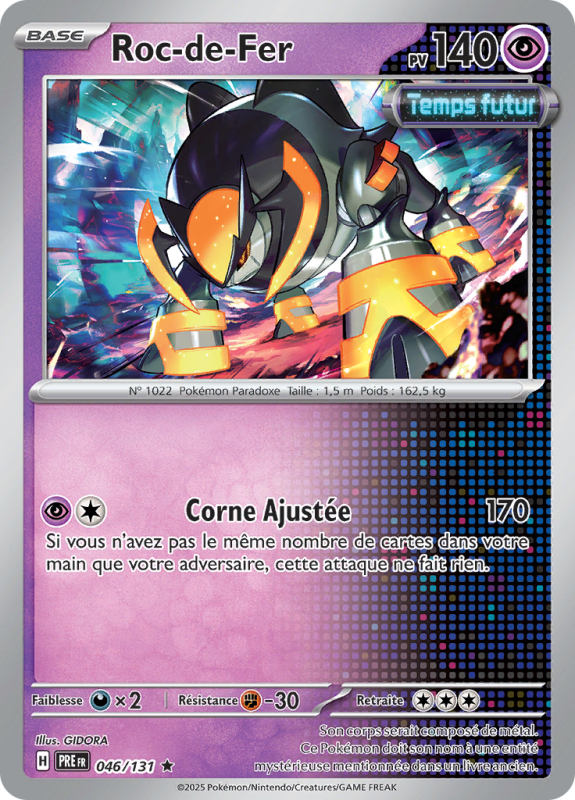 Carte Pokémon Roc-de-Fer 046/131 Holographique Évolutions Prismatiques