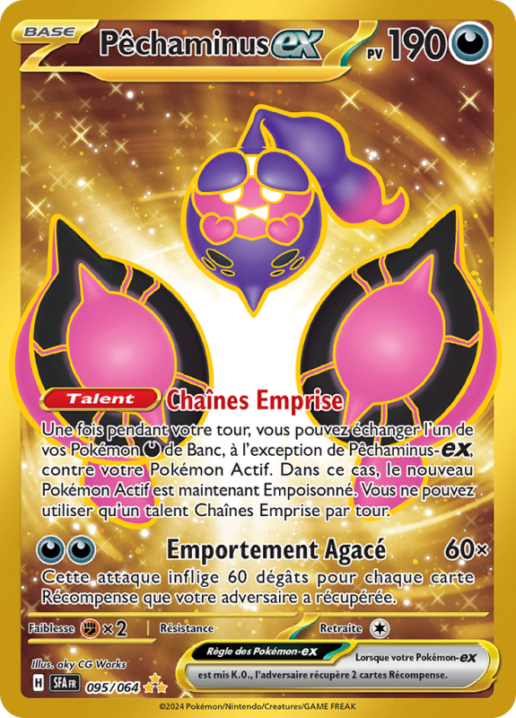 Carte Pokémon Pêchaminus-ex 095/064 Gold Fable Nébuleuse